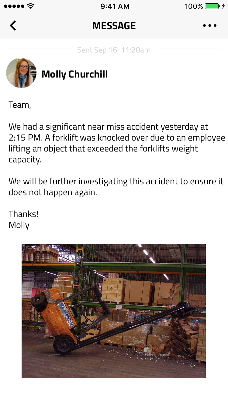 Manufacturing Forklift Accident