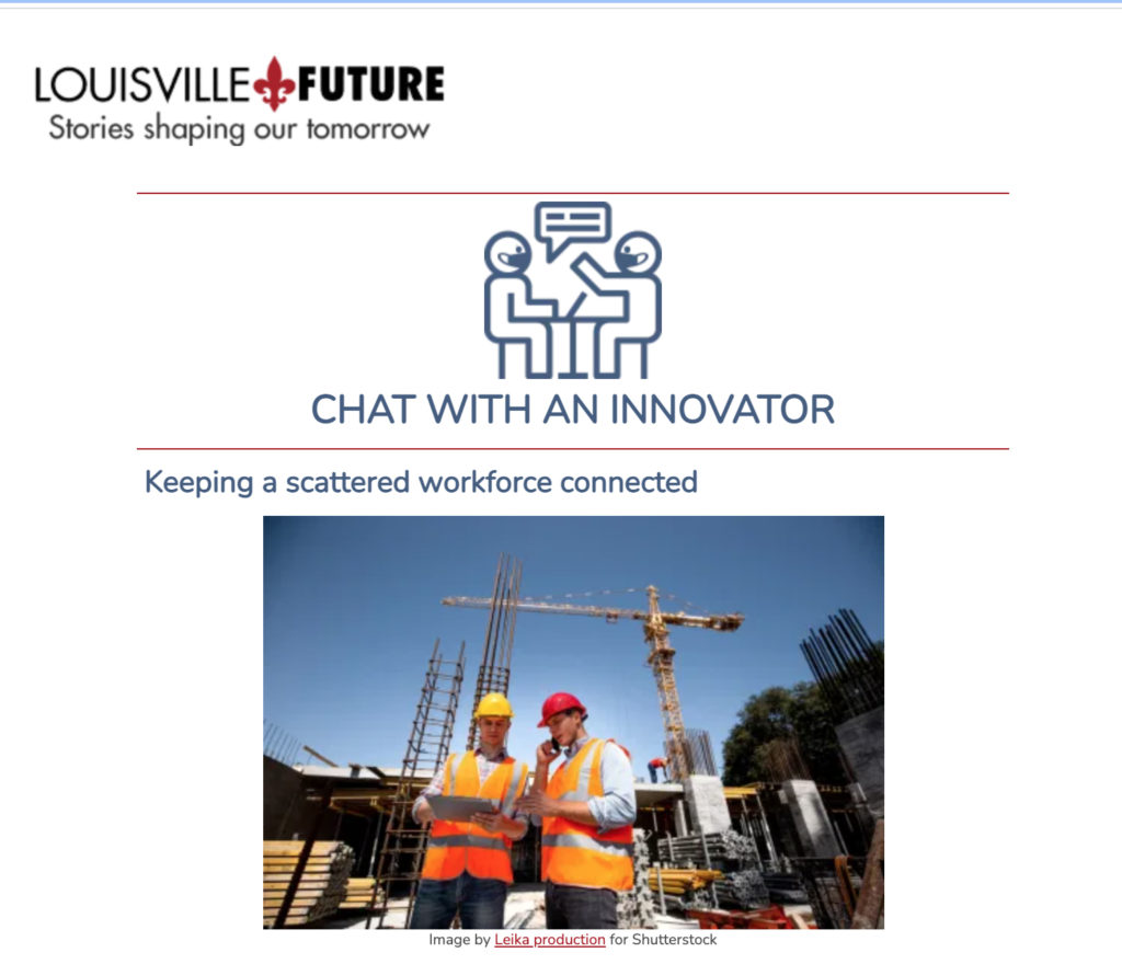 Louisville Future: Keeping a scattered workforce connected - Red e App