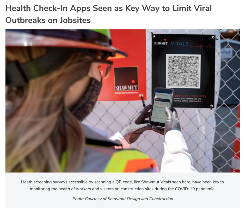 Engineering News Record: Health Check-In Apps Seen as Key Way to Limit Viral Outbreaks on Jobsites 1 - Red e App Engineering News Record: Health Check-In Apps Seen as Key Way to Limit Viral Outbreaks on Jobsites - Red e App